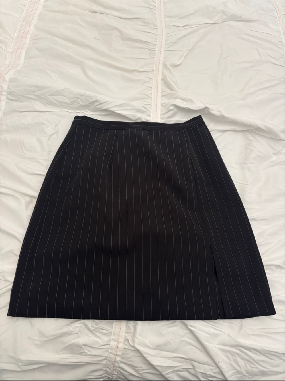 Alyn Paige Black Pinstripe A-Line Skirt